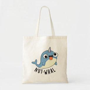 Nut-whal Grappige Narwhal Pun Tote Bag