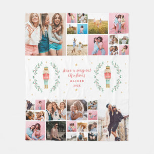 Nutcracker 29 foto moderne, minimale kerstmis fleece deken