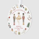 Nutcracker aangepaste rol ballet ornament (voorkant)