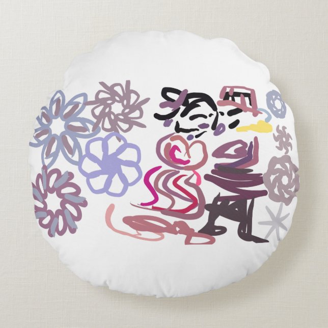 Nutcracker and Ballet winter  Rond Kussen (Voorkant)