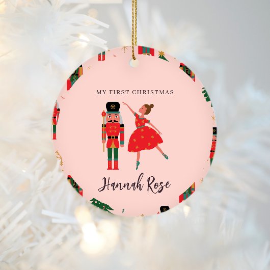 Nutcracker Baby Girl Mijn eerste kerstfeest Keramisch Ornament