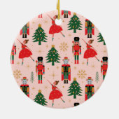 Nutcracker Baby Girl Mijn eerste kerstfeest Keramisch Ornament (Achterkant)