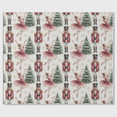 Nutcracker Ballerina ballet dancer christmas tree Cadeaupapier (Vlak)