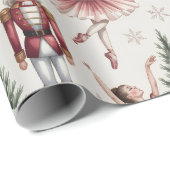 Nutcracker Ballerina ballet dancer christmas tree  Cadeaupapier (Rol Hoek)