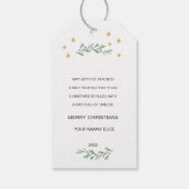 Nutcracker Ballerina kerstcadeautassen Cadeaulabel (Achterkant)