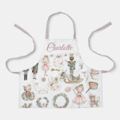 Nutcracker & Ballerina Kids Apron | Custom Name Schort (Voorkant)