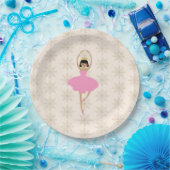 Nutcracker Ballerina Snowflake Pattern Papieren Bordje (Feest)