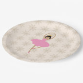 Nutcracker Ballerina Snowflake Pattern Papieren Bordje (Gekanteld)