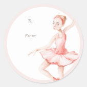 Nutcracker Ballerina “To/From” Christmas Sticker (Voorkant)