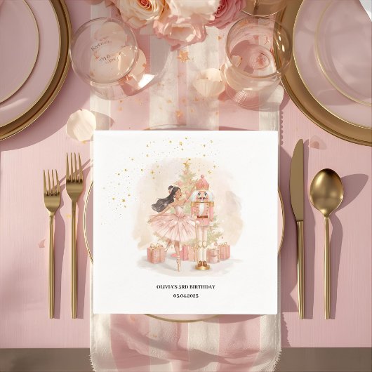 Nutcracker Ballerina Verjaardag Servet