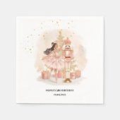 Nutcracker Ballerina Verjaardag Servet (Voorkant)