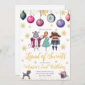 Nutcracker Ballerina Winter Birthday Uitnodiging (Voorkant / Achterkant)