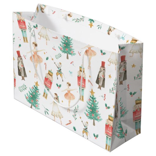 Nutcracker Ballet Afbeeldingen Gift Bag Groot Cadeauzakje (Achterkant Gekanteld)