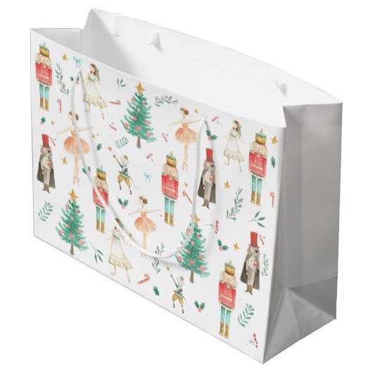 Nutcracker Ballet Afbeeldingen Gift Bag Groot Cadeauzakje (Achterkant Gekanteld)