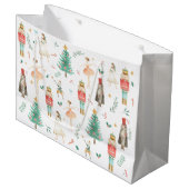 Nutcracker Ballet Afbeeldingen Gift Bag Groot Cadeauzakje (Voorkant Gekanteld)