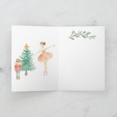 Nutcracker Ballet Afbeeldingen Kleindochter Kerstm Feestdagen Kaart (Binnen)