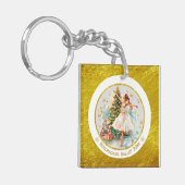 Nutcracker Ballet Ballerina - Christmas Keepsake  Sleutelhanger (Voorkant Links)