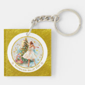 Nutcracker Ballet Ballerina - Christmas Keepsake  Sleutelhanger (Achterkant)