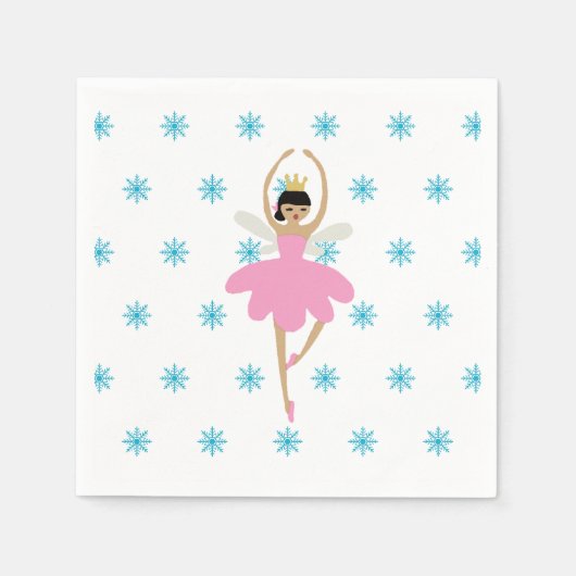 Nutcracker Ballet Ballerina Fee Illustratie Servet (Voorkant)