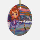 Nutcracker Ballet Black Cat Candy Canes Cute Keramisch Ornament (Rechts)