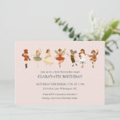 Nutcracker Ballet Blush Roze Verjaardagsfeest Uitn (Staand voorkant)