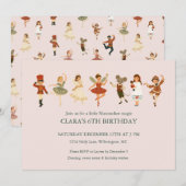 Nutcracker Ballet Blush Roze Verjaardagsfeest Uitn (Voorkant / Achterkant)