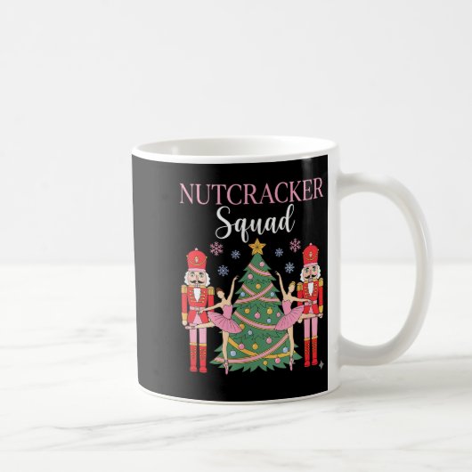 Nutcracker Ballet Christmas Ballerina Nk Dance Squ Koffiemok (Rechts)