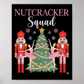 Nutcracker Ballet Christmas Ballerina Nk Dance Squ Poster (Voorkant)