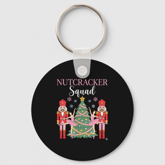 Nutcracker Ballet Christmas Ballerina Nk Dance Squ Sleutelhanger (Voorkant)