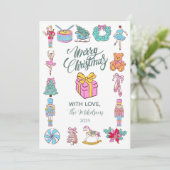 Nutcracker Ballet Christmas Feestdagenkaart (Staand voorkant)