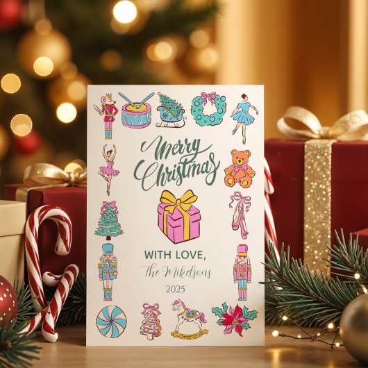 Nutcracker Ballet Christmas Feestdagenkaart