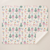 Nutcracker Ballet Christmas Holiday Baby Girl Sherpa Deken (Voorkant (horizontaal))