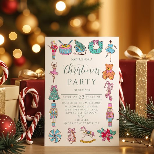 Nutcracker Ballet Christmas Kaart