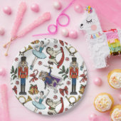 Nutcracker Ballet Christmas Kids Xmas Party Papieren Bordje (Feest)