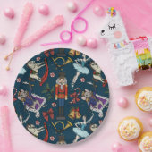 Nutcracker Ballet Christmas Navy Xmas Party Papieren Bordje (Feest)