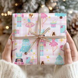 Nutcracker Ballet Christmas Pastel Wrapping Paper Cadeaupapier