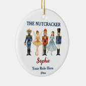 Nutcracker Ballet Custom Name & Role Keramisch Ornament (Rechts)