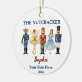 Nutcracker Ballet Custom Name & Role Keramisch Ornament (Links)