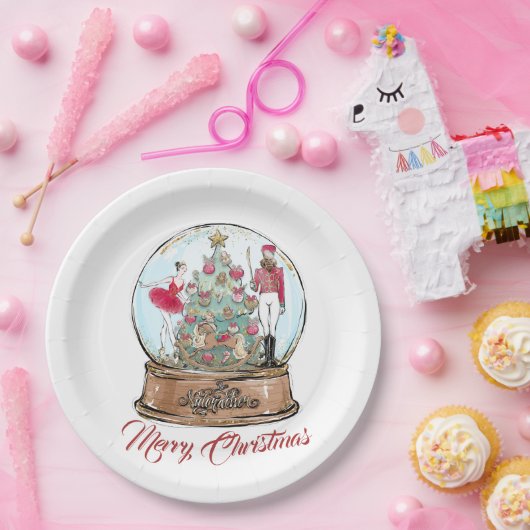 Nutcracker Ballet Dancer Kerstmis Papieren Bordje (Feest)