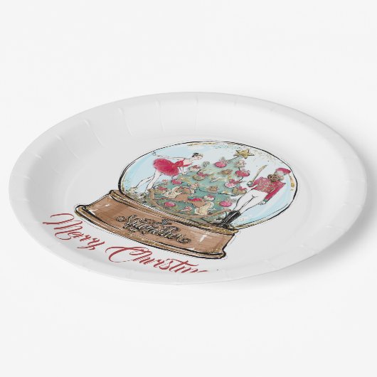 Nutcracker Ballet Dancer Kerstmis Papieren Bordje (Gekanteld)