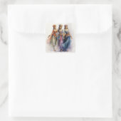 Nutcracker Ballet, Elegant Arab Dancers Vierkante Sticker (Tas)