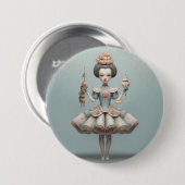Nutcracker Ballet Fashion-Chinese Dancers Ronde Button 7,6 Cm (Voorkant /achterkant)