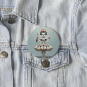 Nutcracker Ballet Fashion-Chinese Dancers Ronde Button 7,6 Cm (In situ)