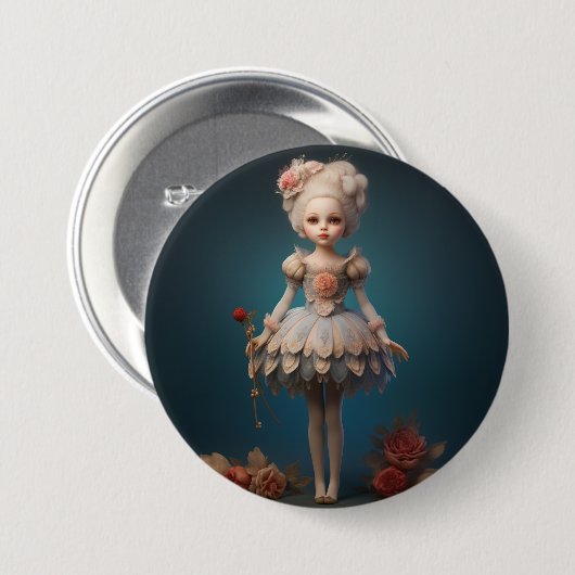 Nutcracker Ballet Fashion-Dew Drop Fairy Ronde Button 7,6 Cm (Voorkant /achterkant)