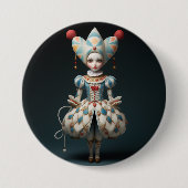 Nutcracker Ballet Fashion-Harlequin Doll Ronde Button 7,6 Cm (Voorkant)