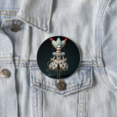 Nutcracker Ballet Fashion-Harlequin Doll Ronde Button 7,6 Cm (In situ)