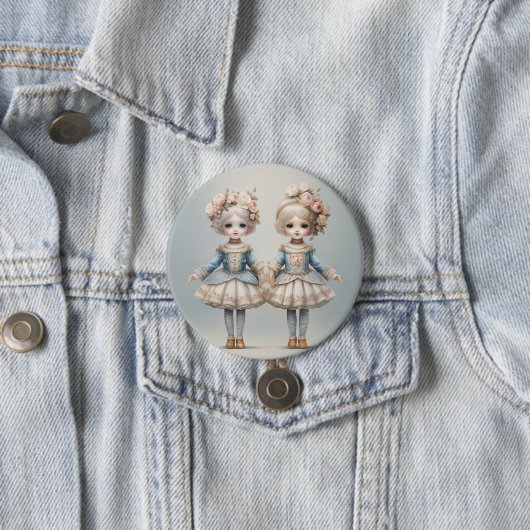 Nutcracker Ballet Fashion-Rosebuds Ronde Button 7,6 Cm (In situ)