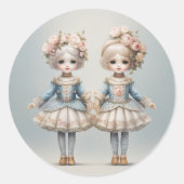Nutcracker Ballet Fashion-Rosebuds Ronde Sticker (Voorkant)
