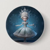 Nutcracker Ballet Fashion-Snow Queen Ronde Button 7,6 Cm (Voorkant)