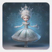 Nutcracker Ballet Fashion-Snow Queen Vierkante Sticker (Voorkant)